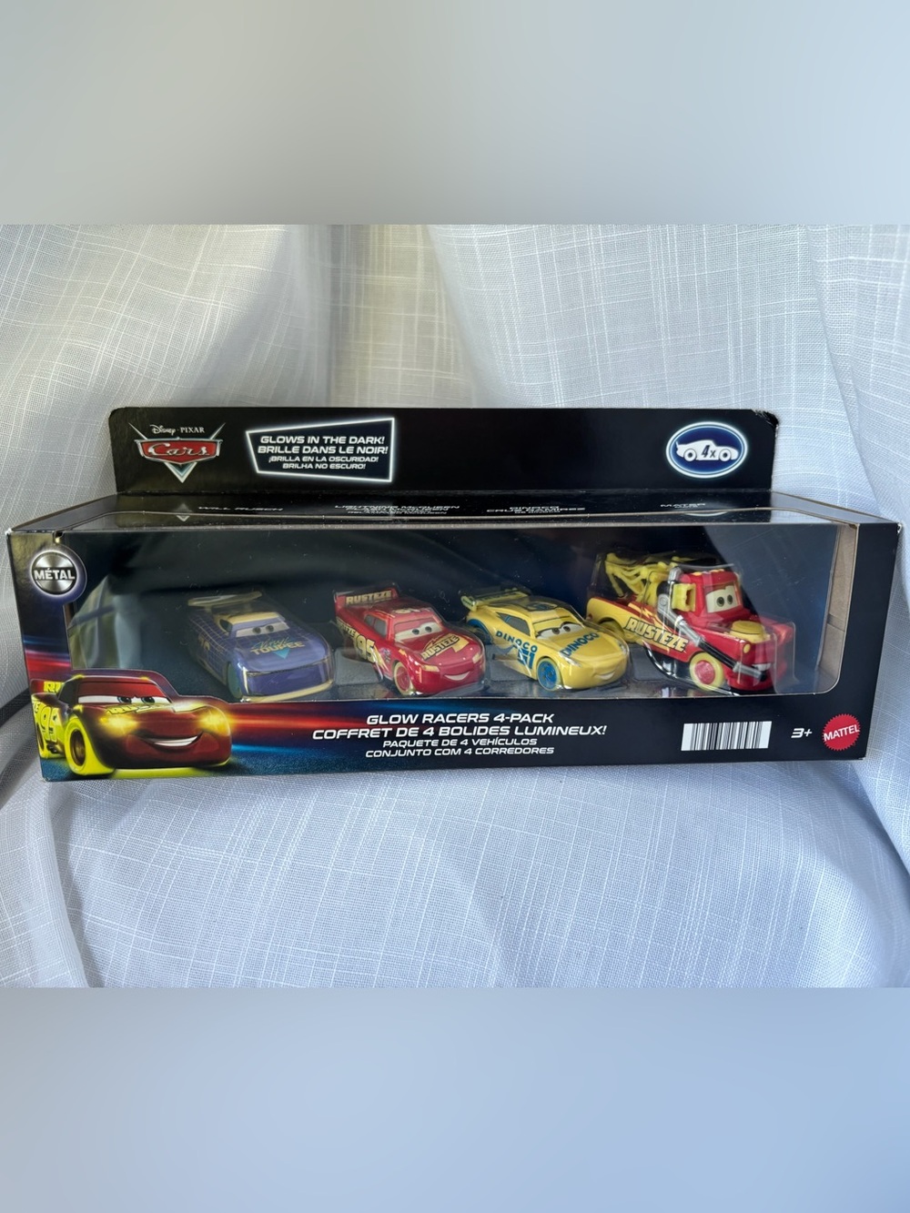 Disney Pixar Cars Glow Racers (4 pack) - Glow in the Dark Cars NEW